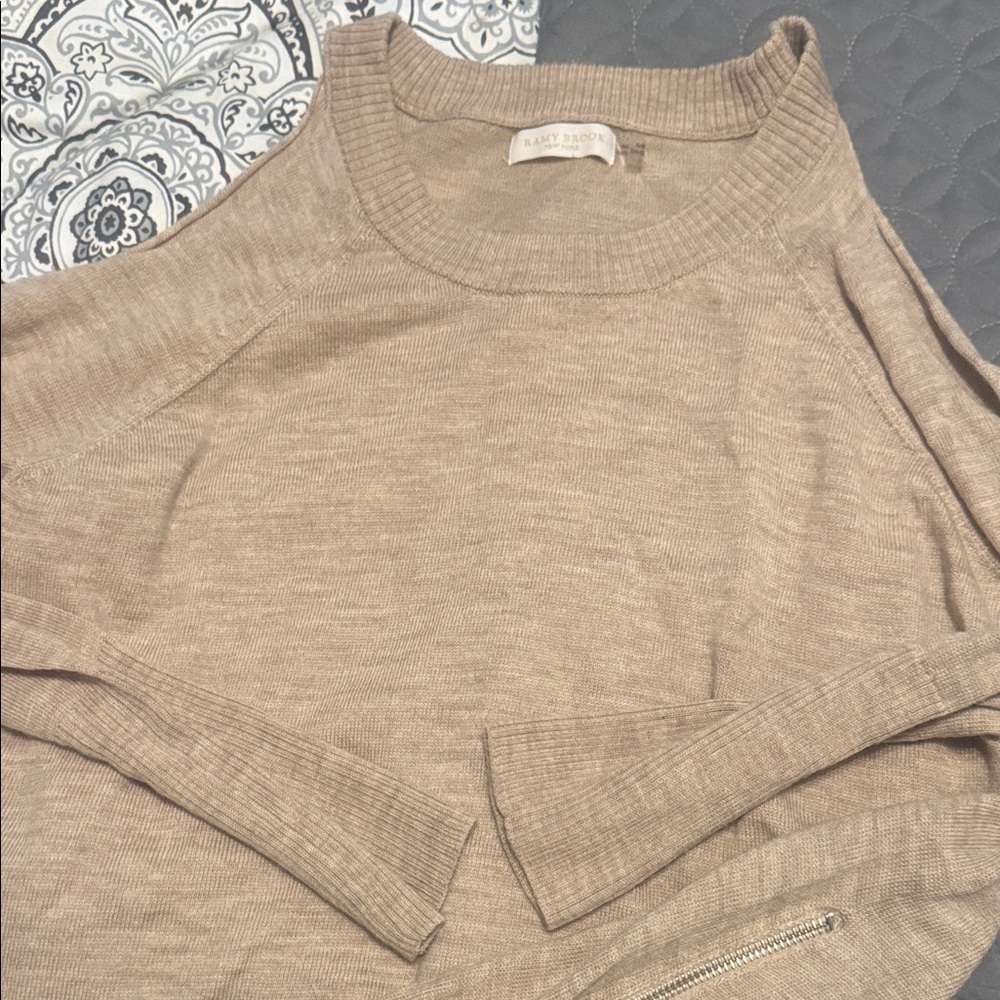 Generation Love Women's Beige Crew Neck Sweater
